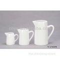 3pcs White Ceramic Milk Jug